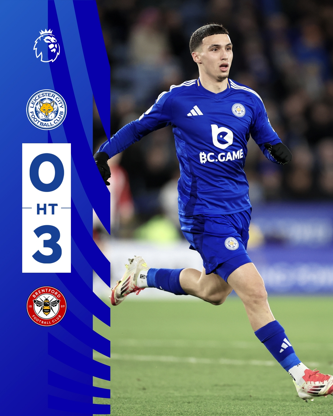半場0-3！萊斯特若不進球輸球，將主場6連敗0進球創(chuàng)歷史最糟戰(zhàn)績